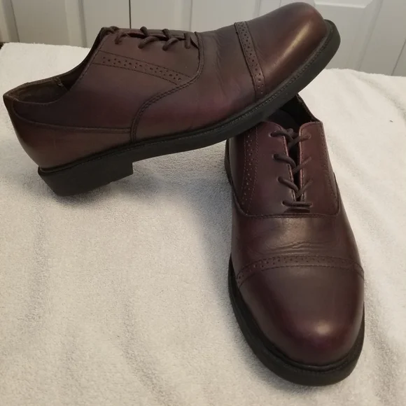 Nunn Bush Comfort Gel Oxford Men Lace Up Dress Shoes Brown 10M Genuine Leather - Picture 7 of 9